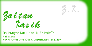 zoltan kasik business card